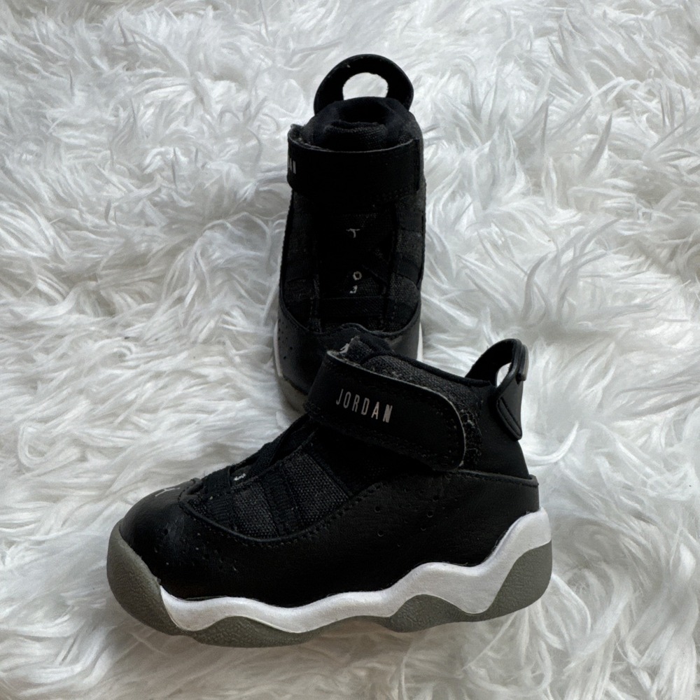 TODDLER KIDS NIKE AIR JORDAN 6 Rings Black 5C ( 323420 021 ) Basketball Baby